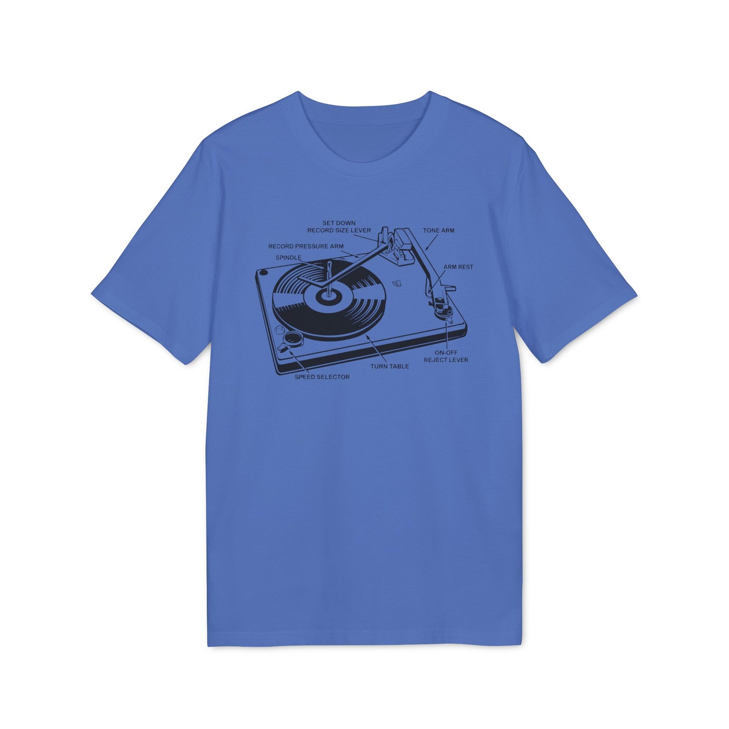 Vinyl Record Player Turntable T Shirt (Premium Organic) | 4 x 3 PROMO