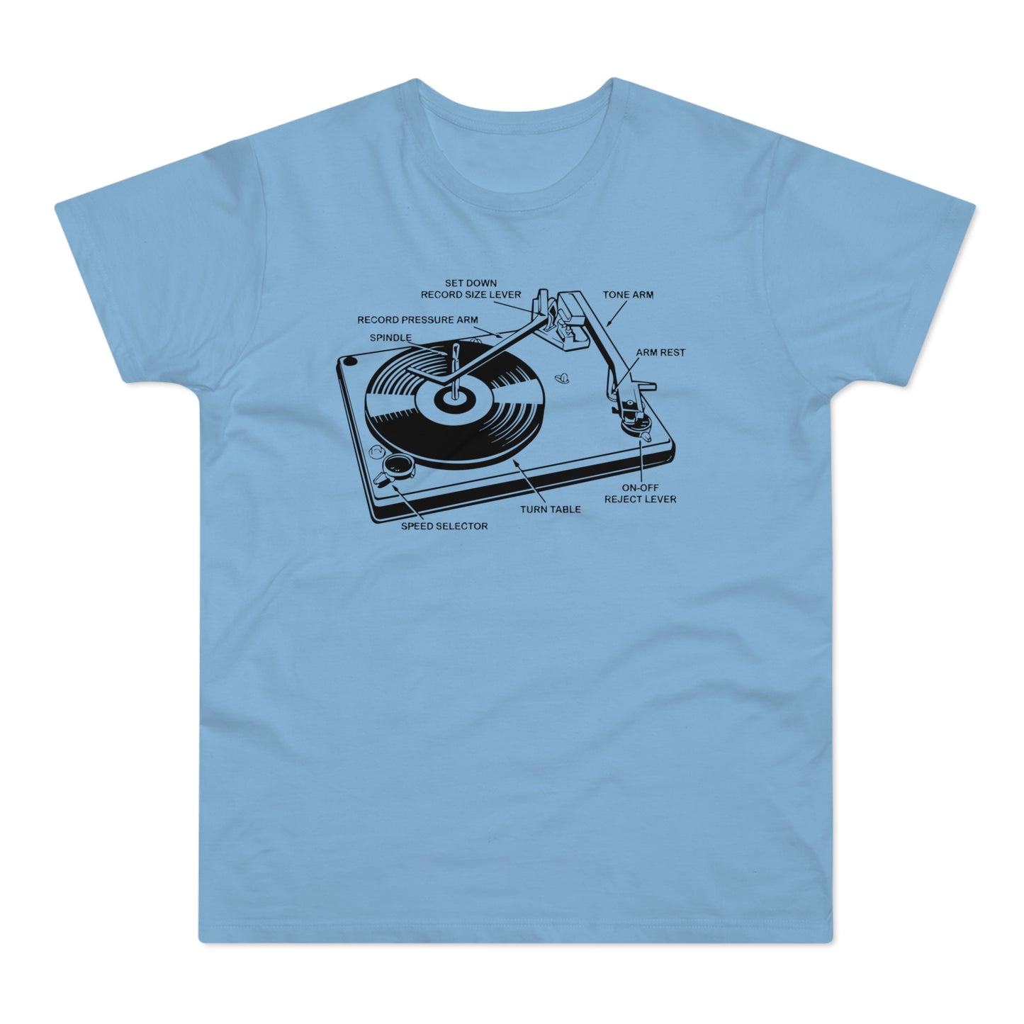 Vinyl Record Player Turntable T Shirt (Standard Weight)