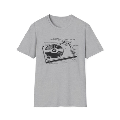 Vinyl Record Player Turntable T Shirt (Lightweight)