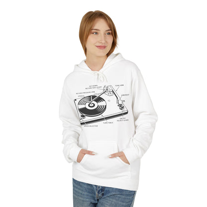 Vinyl Record Player Turntable Hoodie / Hoody