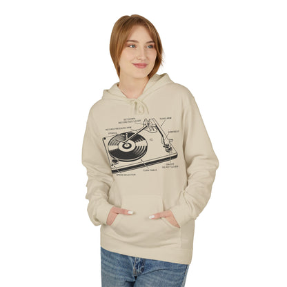Vinyl Record Player Turntable Hoodie / Hoody